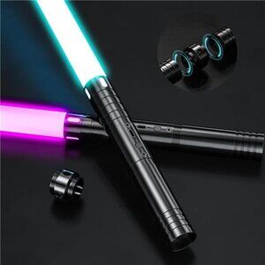 Light Sabers with RGB 15 Colors USB Rechargeable Lightsabers with Sound